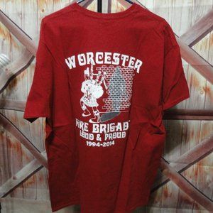 Worcester Ma FIRE BRIGADE loud and proud 2014 Graphic T~EUC~Awesome look…